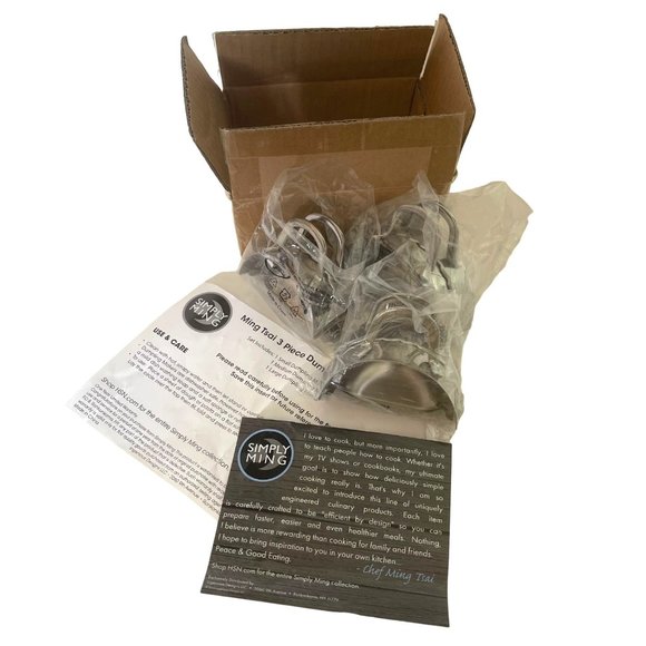 Ming Tsai 3 Piece Dumpling Maker Set by Simply Ming Metal NEW - Picture 9 of 9